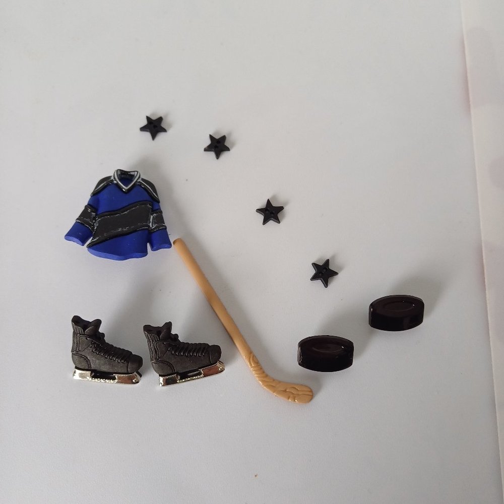 Hockey Player Buttons for Kids Clothes or Accessories